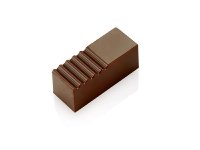 @ Gießform Praline | Pralinengießform 21 rechteckige Formen mit halbseitig geriffeltem Relief
