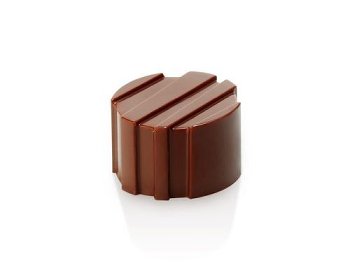 @ Gießform Praline | Pralinengießform 21 runde Formen mit Streifen-Relief