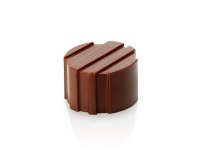 @ Gießform Praline | Pralinengießform 21 runde Formen mit Streifen-Relief