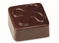 Gießform Praline | Pralinengießform 21 quadratische | viereckige Formen mit Blumen-Relief