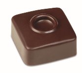 Gießform Praline | Pralinengießform 21 quadratische | viereckige Formen mit Punkt-Relief
