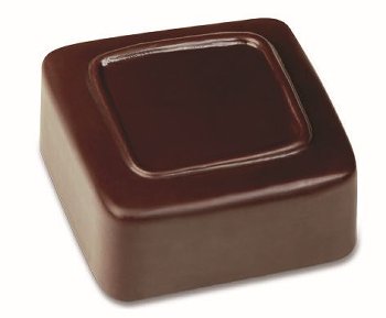 @ Gießform Praline | Pralinengießform 21 quadratische | viereckige Formen mit Rahmen-Relief