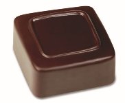 @ Gießform Praline | Pralinengießform 21 quadratische | viereckige Formen mit Rahmen-Relief