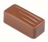 Gießform Praline | Pralinengießform 21 rechteckige Formen mit Streifen-Relief