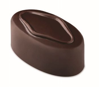 Gießform Praline | Pralinengießform 21 ovale Formen mit Kringel-Relief