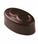 Gießform Praline | Pralinengießform 21 ovale Formen mit Relief 'Unendlichkeitszeichen'