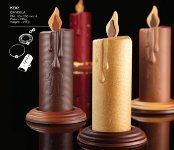 @ Gießform Weihnachtskerze 'Candela' mit Sockel (8 Teile für 2Stk)
