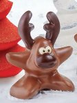 @ Gießform Weihnachtselch 'Renna' als Stern (4 Teile für 2Stk)