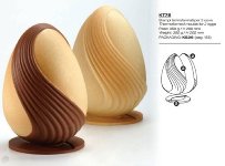 @ Gießform Ei 'Welle' mit Sockel (6 Teile für 2 Stk)