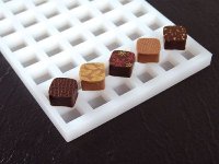 @ Silikon-Matte | Gießform Praline | Pralinengießform 54 quadratische | viereckige Formen 3-D