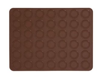 Silikon-Matte | -Form mit Relief | Reliefmatte für 42 Macarons 3-4cm (38x30cm)