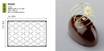 @ Silikon-Matte | -Form 25 ovale Formen | Nocken | Quenelle (60x40cm)
