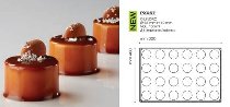 Silikon-Matte | -Form 24 runde Formen | Törtchen | Zylinder (60x40cm)