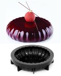 @ Silikon-Matte | -Form | Einzel- | Kuchenform rund gewellt | geriffelt 'Plissé'