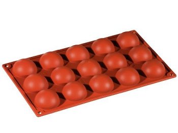 Silikon-Matte | -Form 15 Halbkugeln (1/3GN= 17,5x30cm)