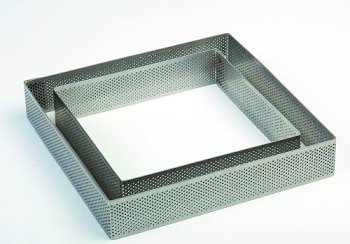 @ Torten- | Tartes- | Dessert-Ring Quadrat | Viereck mikrogelocht 190/190/35