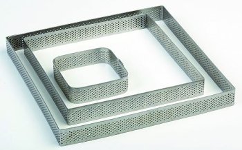 @ Torten- | Tartes- | Dessert-Ring Quadrat | Viereck mikrogelocht 190/190/20