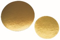 Papp-Tortenunterlagen | -Scheiben rund gold 16cm (100 Stk)