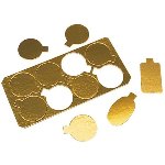 Patisserie-Unterlagen gold/oval 9x5,5cm (200 Stk)