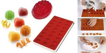 @ Silikon-Matte | -Form für Fruchtgelees 24 Ananasformen/-Hälften