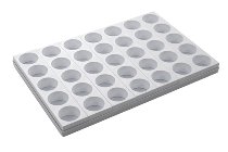 Patisserie- | Dessert-Formplatte 35 runde Formen 'Patis Rapide' 65/40