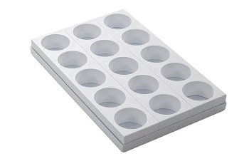 Patisserie- | Dessert-Formplatte 15 runde Formen 'Patis Rapide' 65/40