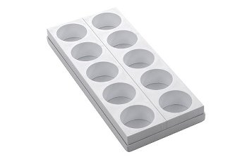Patisserie- | Dessert-Formplatte 10 runde Formen 'Patis Rapide' 65/40