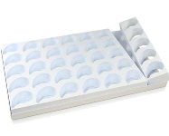 Patisserie- | Dessert-Formplatte 35 Komma- | Flammen-Formen 'Patis Rapide' 65/40