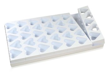 Patisserie- | Dessert-Formplatte 96 Herz-Formen 'Patis Rapide'