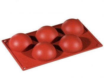 Silikon-Matte | -Form 5 Halbkugeln (1/3GN= 17,5x30cm)