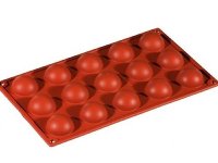 Silikon-Matte | -Form 15 Halbkugeln (1/3 GN=17,5x30cm)