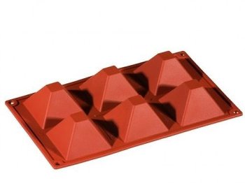 Silikon-Matte | -Form 6 Pyramiden (1/3 GN=17,5x30cm)
