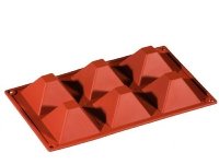 Silikon-Matte | -Form 6 Pyramiden (1/3 GN=17,5x30cm)