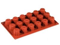 Silikon-Matte | -Form 18 Bordelais | Cannelés (1/3 GN=17,5x30cm)
