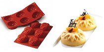 Silikon-Matte | -Form 6 runde Formen | Sonnenblumen (1/3 GN=17,5x30cm)