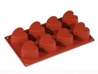 @ Silikon-Matte | -Form 8 Herzen (1/3 GN=17,5x30cm)