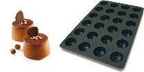 Silikon-Matte | -Form 24 runde Formen | Muffins | Cupcakes (60x40cm)