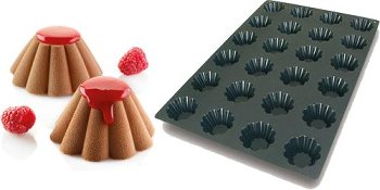 @ Silikon-Matte | -Form 24 runde Formen | Brioche | Briochette (60x40cm)