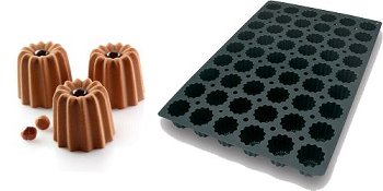 @ Silikon-Matte | -Form 54 runde Formen 'Canelles' | 'Bordelais' Mini Gugelhupf | Guglhupf (60x40cm)