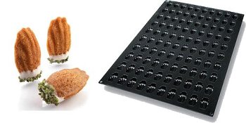 @ Silikon-Matte | -Form 96 Mini Madeleines | Bärentatzen | Muscheln (60x40cm)
