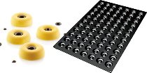 @ Silikon-Matte | -Form 77 runde Formen mit Loch | Ringe | Donuts | Savarins (60x40cm)