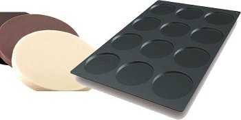 @ Silikon-Matte | -Form 12 runde Formen | Disco | Bisquits (60x40cm)