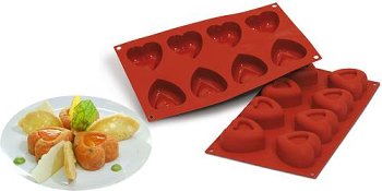 @ Silikon-Matte | -Form8 Herzen (1/3 GN=17,5x30cm)