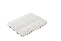 @ Silikonform Rund 5er, Verbund-Set mit Platte 3x5 (30x40cm)
