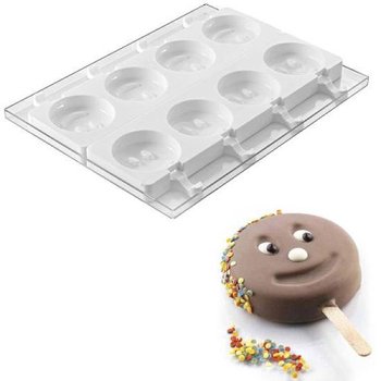 @ Kit Silikon-Matte | -Form Verband | Set für 8 Eis am Stiel | Stieleis Smiley 'Mr. Funny'