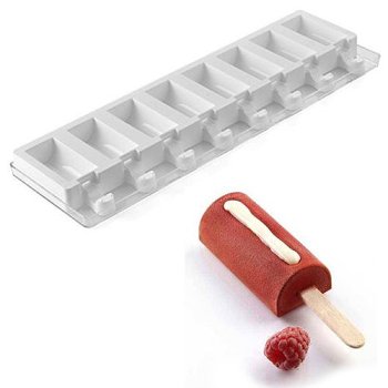 @ Kit Silikon-Matte | -Form Verband | Set für 8 Eis am Stiel | Stieleis 'Mini Chic'