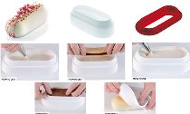 @ Silikon-Matte | -Form | Einzel- | Kuchenform oval | Eclairform glatt 'JR. Pillow'