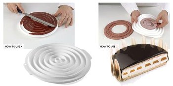 @ Silikon-Matte | -Form | Einzel- | Kuchenform rund mit Relief