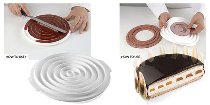 @ Silikon-Matte | -Form | Einzel- | Kuchenform rund mit Relief