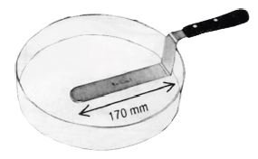 @ Tortenringpalette 25cm, Streichfläche 17cm